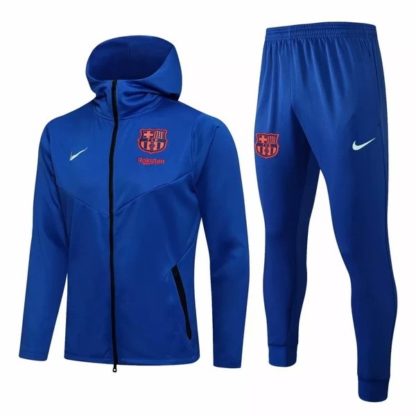 Chaqueta Con Capucha Barcelona 2021-2022 Azul